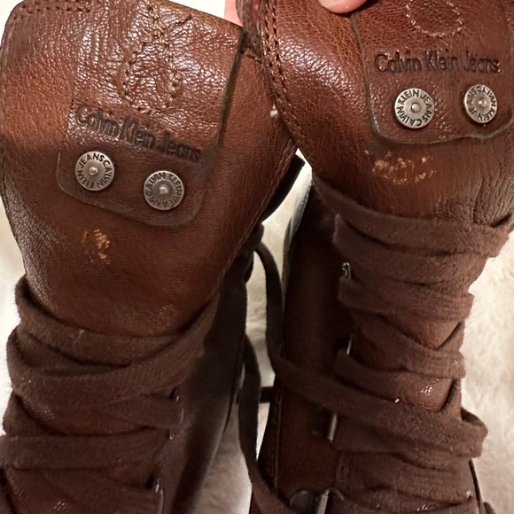 Calvin Klein Women's Brown Ankle Boots -AS IS - Picture 4 of 9